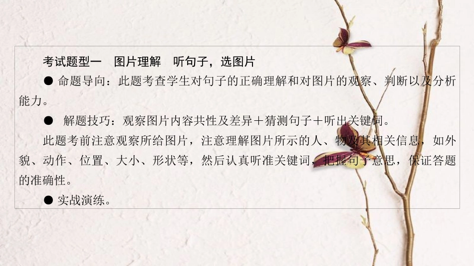 中考英语总复习 第2篇 中考专题探究 专题探究1 听力课件 人教新目标版_第2页