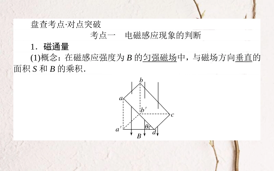 2019届高考物理一轮复习 第十章 电磁感应 10.1 电磁感应现象 楞次定律课件_第2页