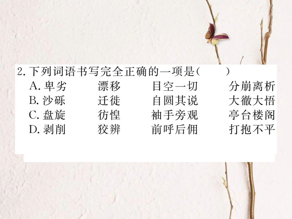 八年级语文下册 期末检测卷B课件 新人教版_第3页