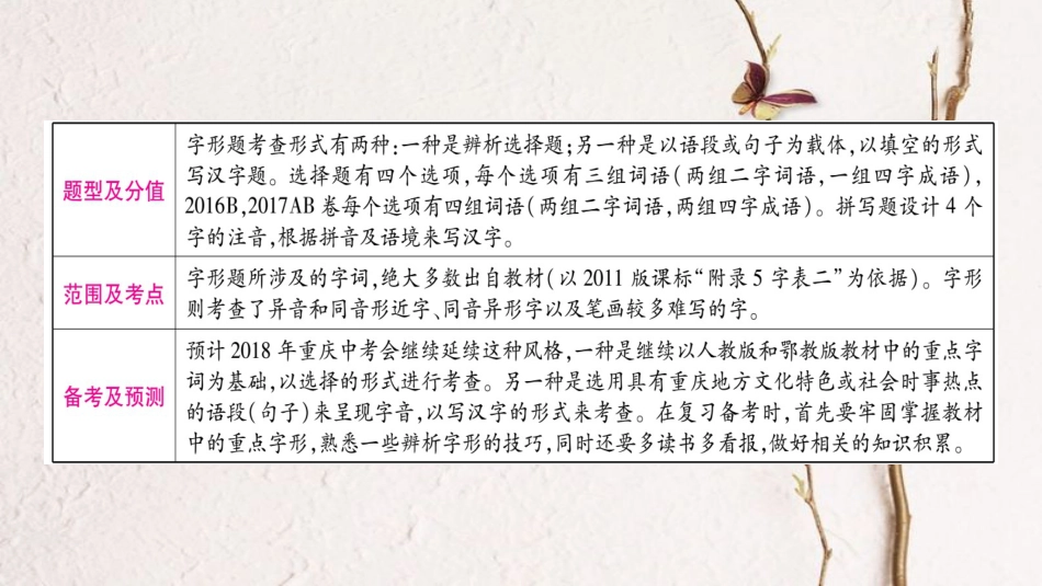 （重庆专版）中考语文总复习 第1部分 语文知识及应用 专题2 字形课件(1)_第2页