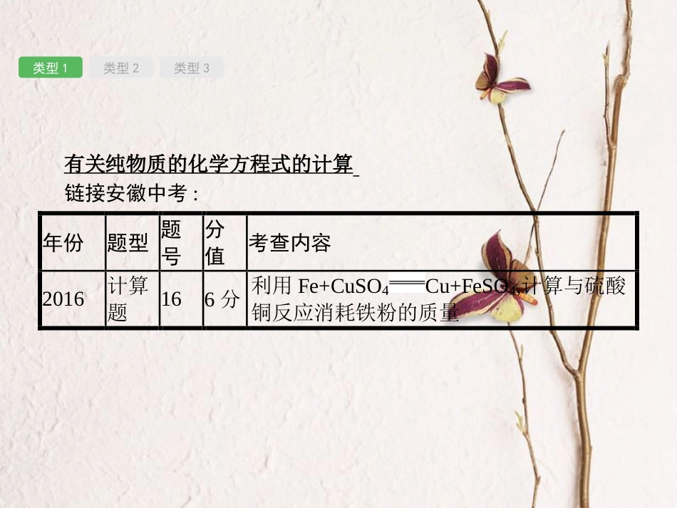 （安徽专版）中考化学总复习 专题6 计算题课件_第3页