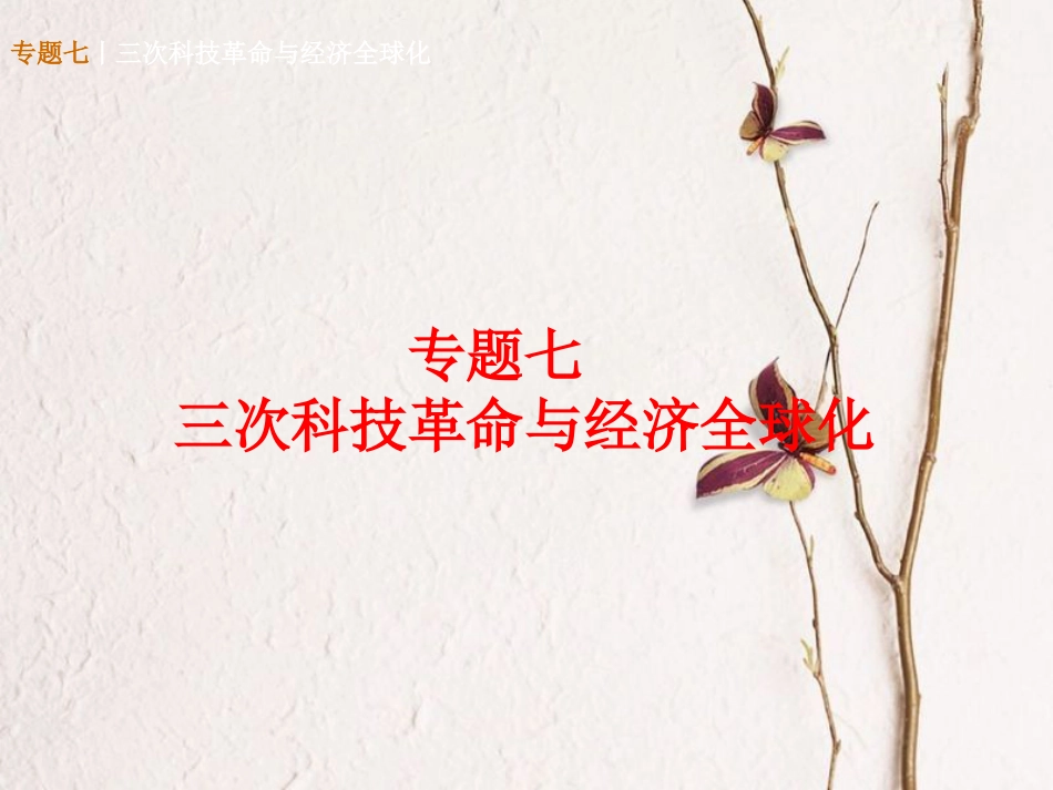 广西柳州市中考历史复习 专题夺分 专题七 三次科技革命与经济全球化课件_第1页