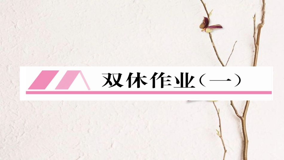 九年级物理全册 双休作业（一）习题课件 （新版）新人教版_第1页