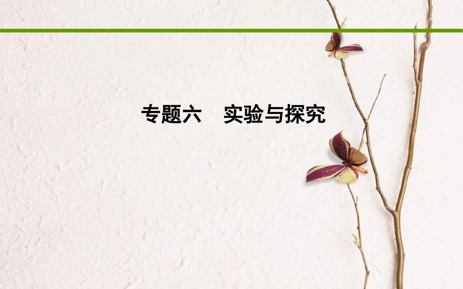 高考生物二轮复习 专题六 实验与探究课件_第1页