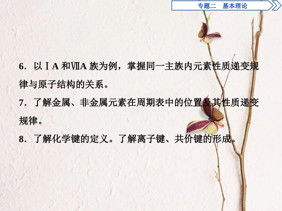 版高考化学二轮复习 专题二 基本理论 第5讲 物质结构与元素周期律课件_第3页
