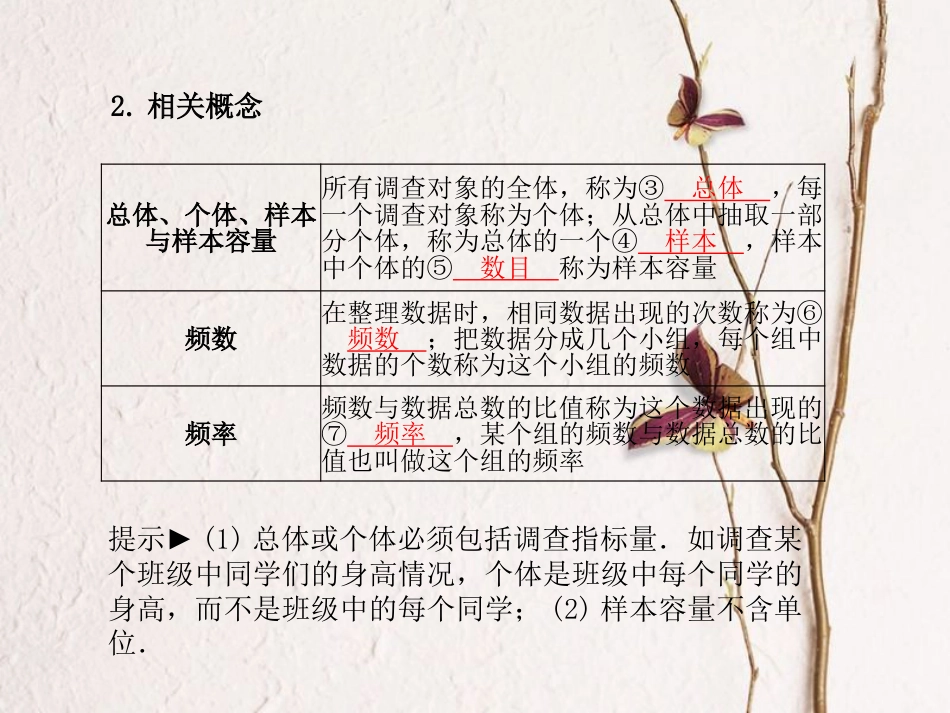 山东省滨州市中考数学复习 第8章 统计与概率 第25讲 数据的收集、整理与描述课件(1)_第3页