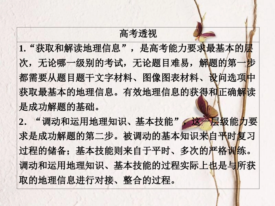 （全国通用）高考地理二轮复习 第二篇 方法与技能 专题一 高考四大能力要求课件_第3页