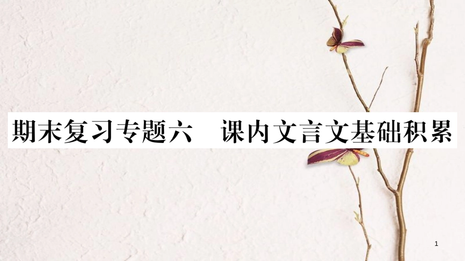 八年级语文下册 期末复习专题6 课内文言文基础积累课件 苏教版_第1页