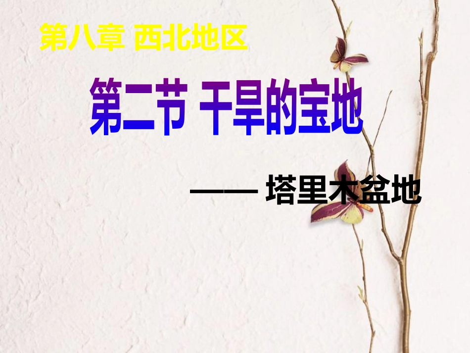 八年级地理下册 8.2干旱的宝地—塔里木盆地课件1 （新版）新人教版(1)_第2页