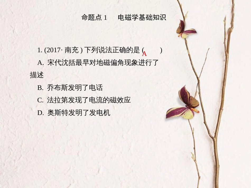 四川省中考物理复习 第19讲 电与磁课件(1)_第3页