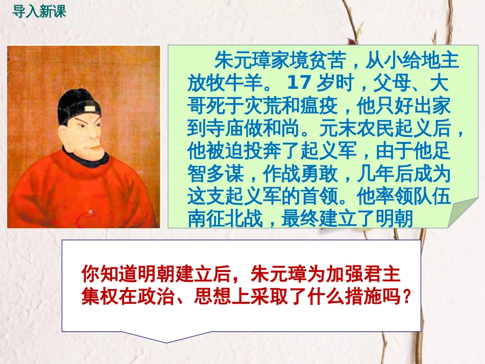 七年级历史下册 第三单元 明清时期：统一多民族国家的巩固与发展 第14课 明朝的统治课件 新人教版(1)_第2页