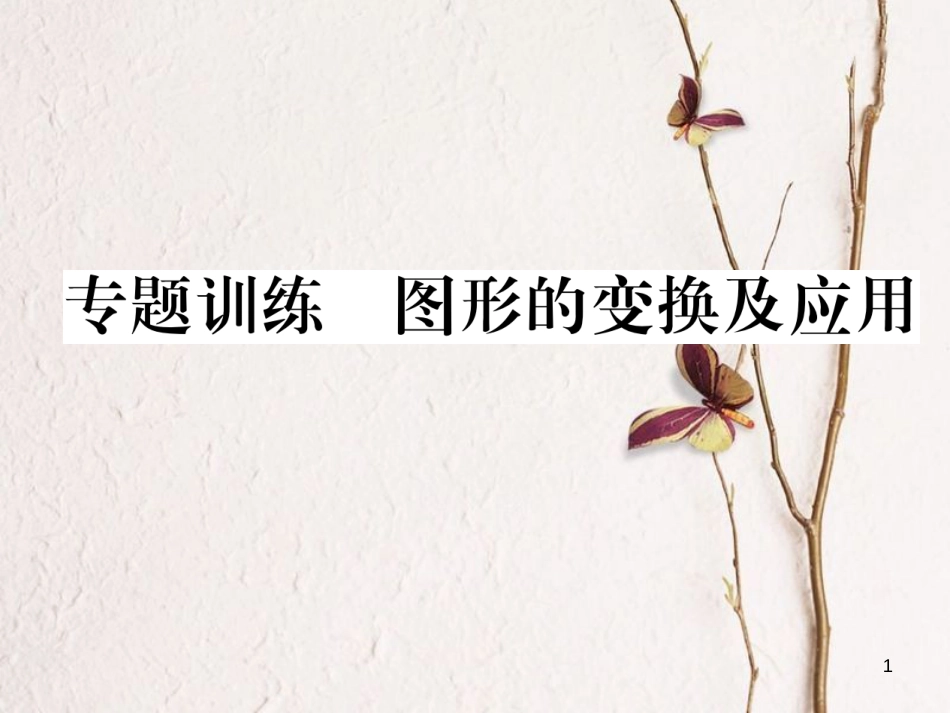 （成都专版）八年级数学下册 专题训练 图形变换及应用作业课件 （新版）北师大版(1)_第1页