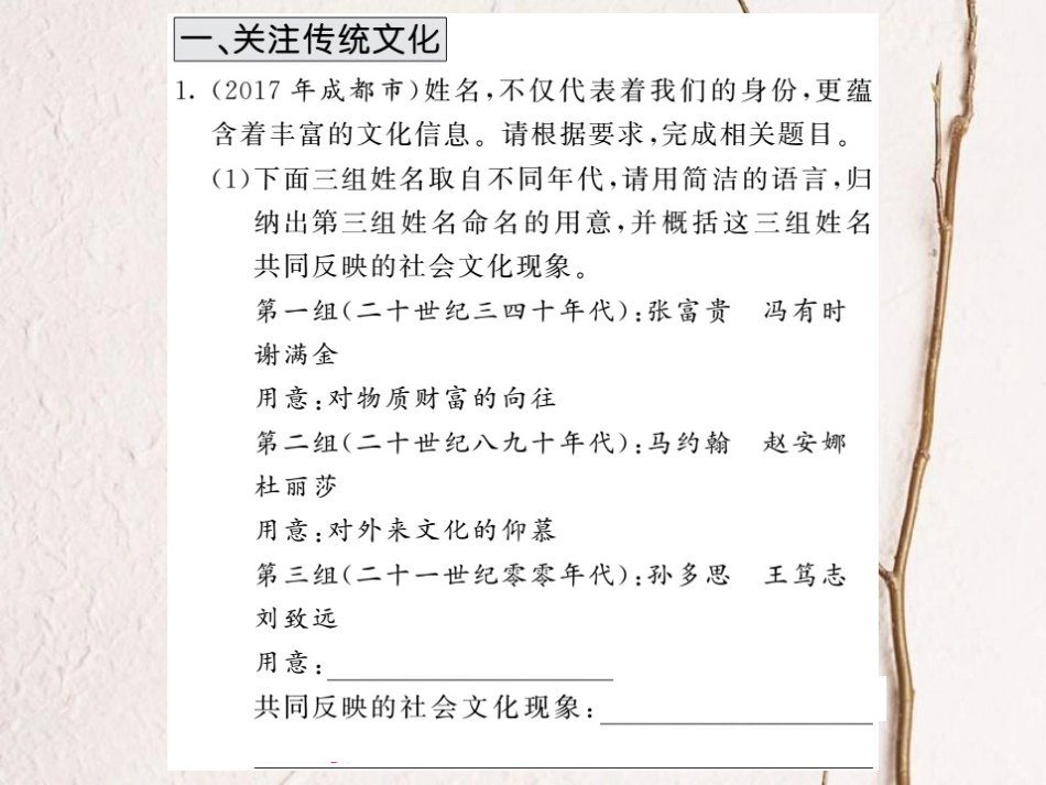 中考语文二轮复习 专题突破讲读 第2部分 综合实践与探究 热点分类综合训练课件_第2页