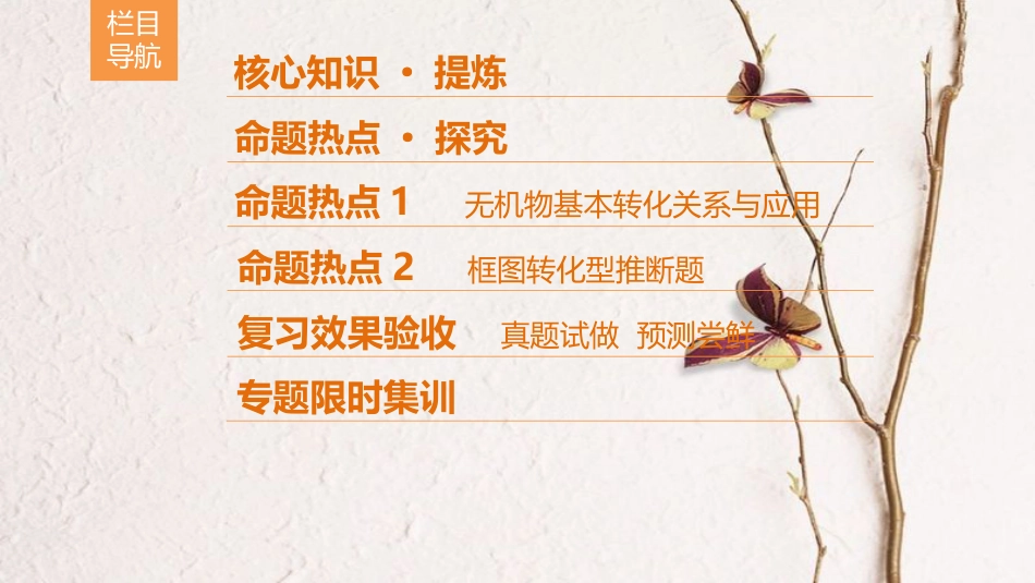 高考化学二轮复习 专题3 元素及其化合物 第12讲 无机物之间的转化及推断课件[共45页](1)_第2页