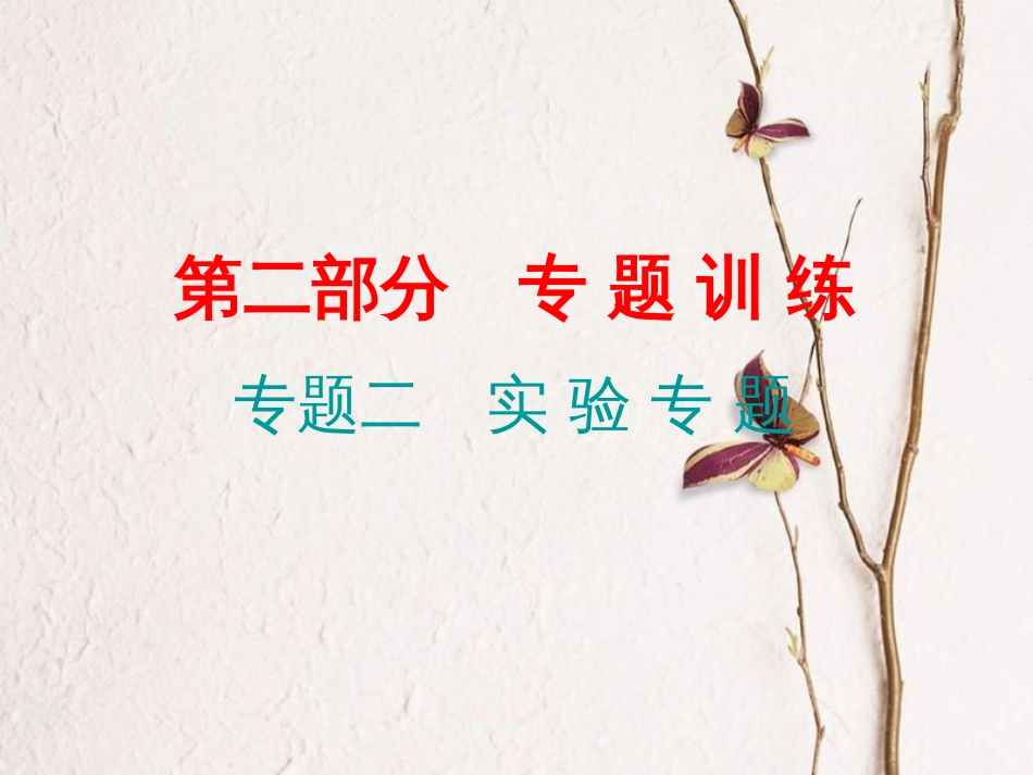 广东省中考物理总复习 第二部分 专题训练 专题二 实验课后作业课件(1)_第1页