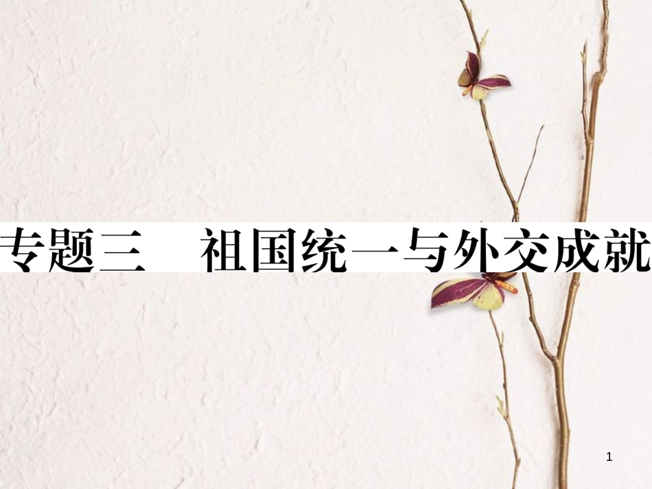 八年级历史下册 期末专题复习 专题三 祖国统一与外国成就练习课件 新人教版(1)_第1页