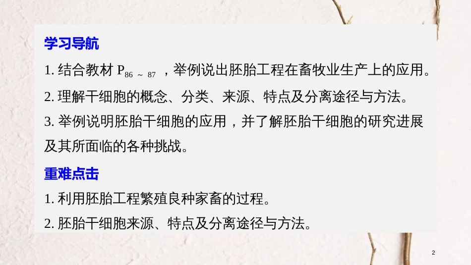 高中生物 第三章 胚胎工程 3.2.2 胚胎工程的应用课件 苏教版选修3(1)_第2页