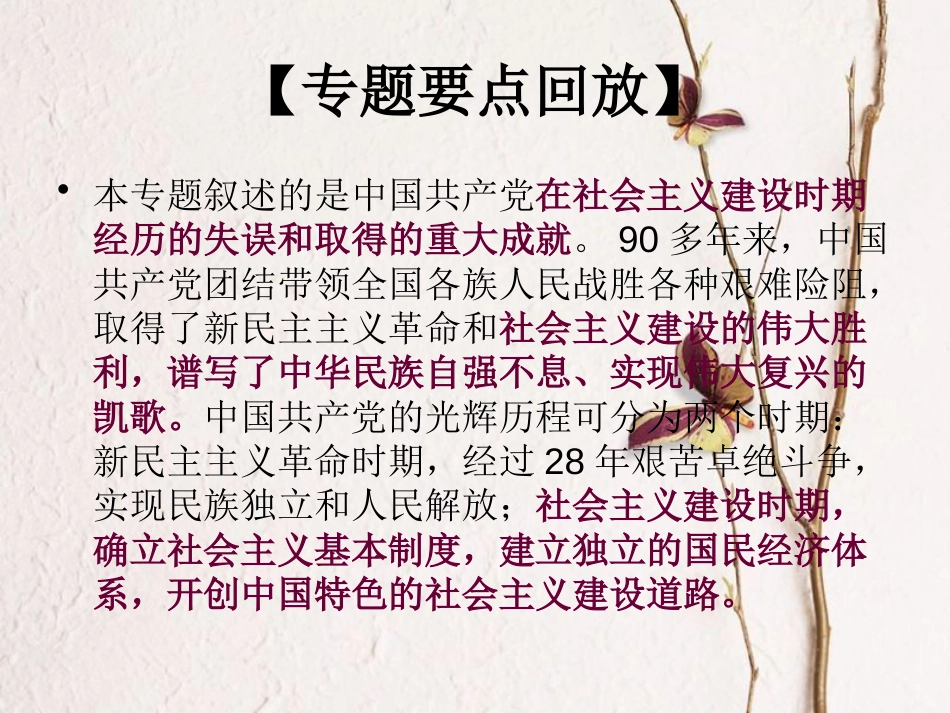 山东省泰安市岱岳区马庄镇中考历史复习 专题九 建设有中国特色的社会主义道路的探索课件(1)_第2页