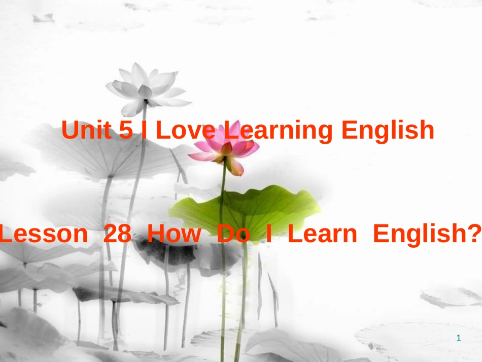 七年级英语下册 Unit 5 I Love Learning English Lesson 28 How Do I Learn English课件1 （新版）冀教版(1)_第1页