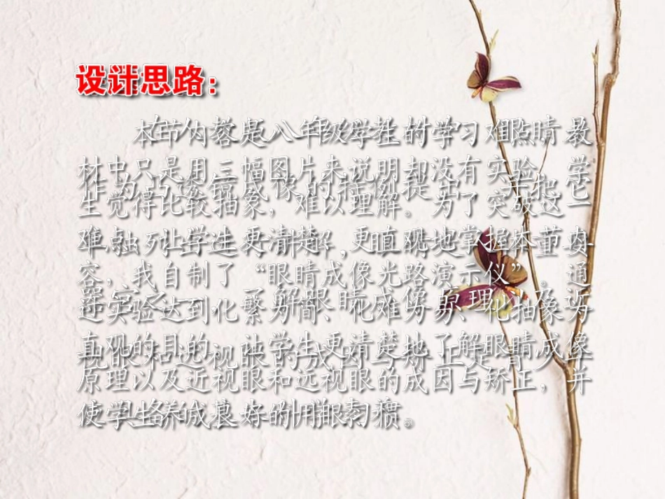 八年级物理下册 8.8《眼睛和眼镜》课件2 北京课改版(1)_第2页