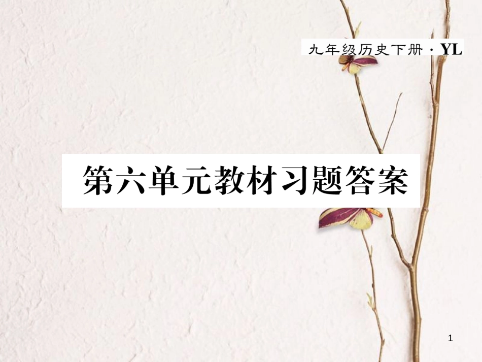九年级历史下册 第六单元 亚非拉国家的的、独立和振兴教材习题答案作业课件 岳麓版(1)_第1页