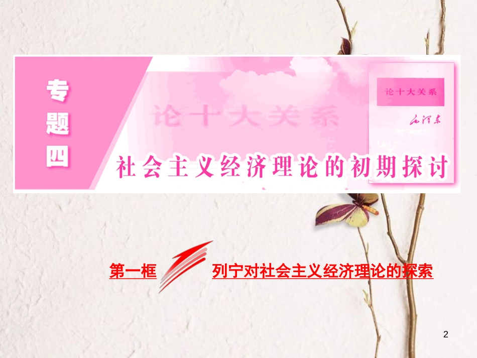 高中政治 专题四 社会主义经济理论的初期探讨 第一框 列宁对社会主义经济理论的探索课件 新人教版选修2_第2页