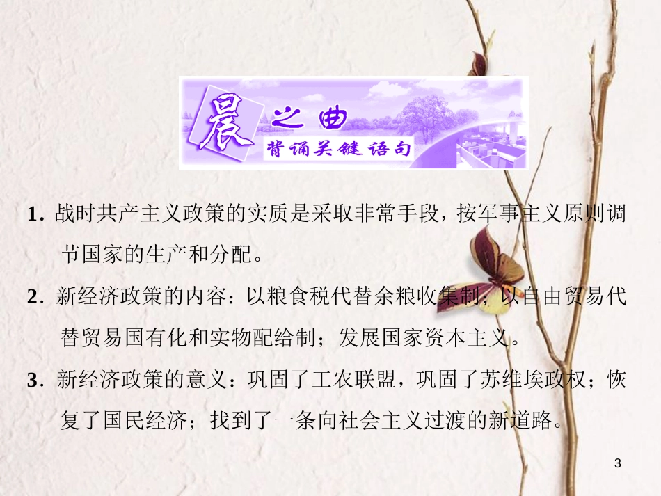 高中政治 专题四 社会主义经济理论的初期探讨 第一框 列宁对社会主义经济理论的探索课件 新人教版选修2_第3页