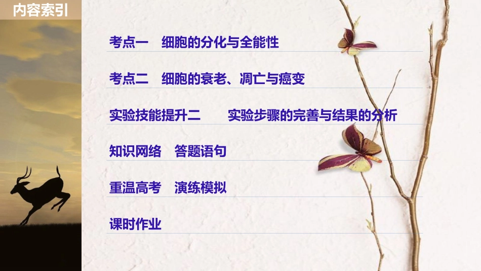 高考生物一轮复习 第4单元 细胞的生命历程 第15讲 细胞的分化、衰老、凋亡与癌变课件_第3页