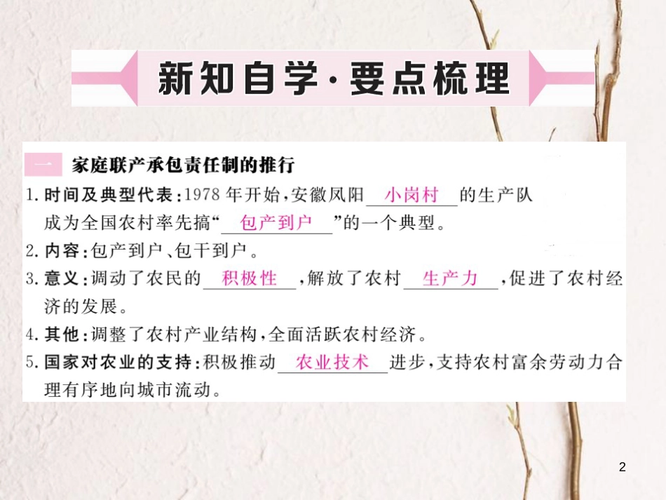 八年级历史下册 第三单元 社会主义现代化建设的新时期 第7课 改革开放的起步作业课件 川教版_第2页