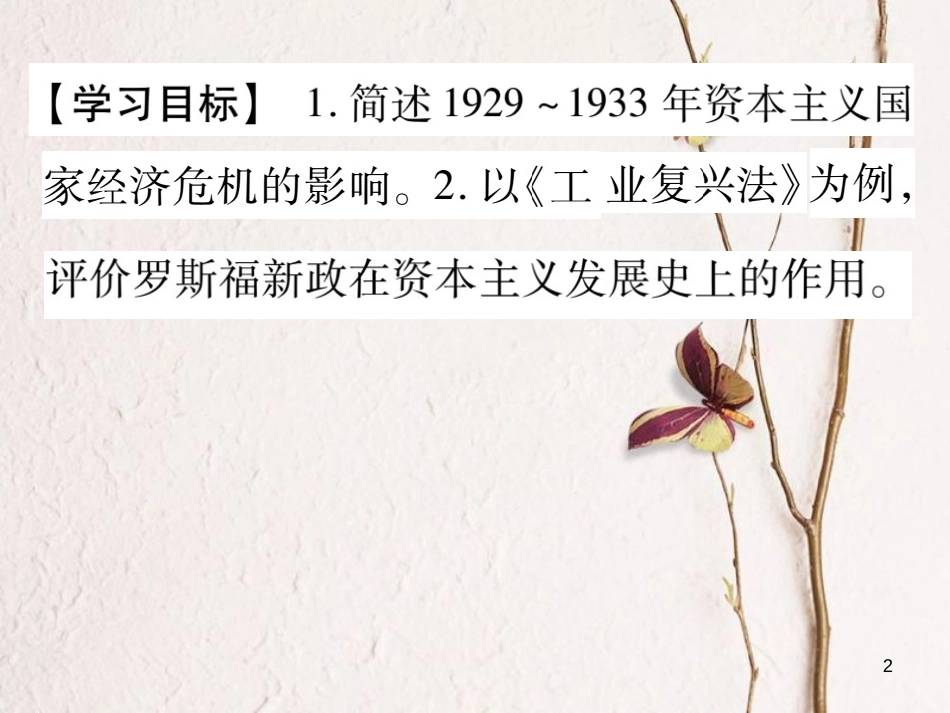 九年级历史下册 第二单元 凡尔赛—华盛顿体系下的东西方世界 第4课 资本主义世界经济危机和罗斯福新政作业课件 岳麓版_第2页