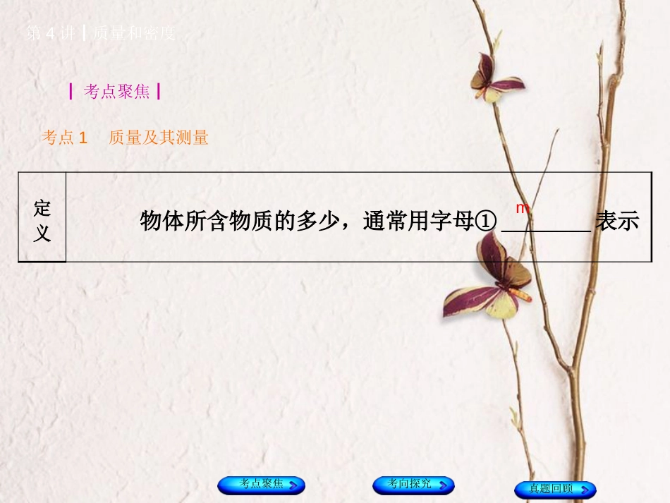 安徽省中考物理 教材复习 第4讲 质量和密度课件_第2页