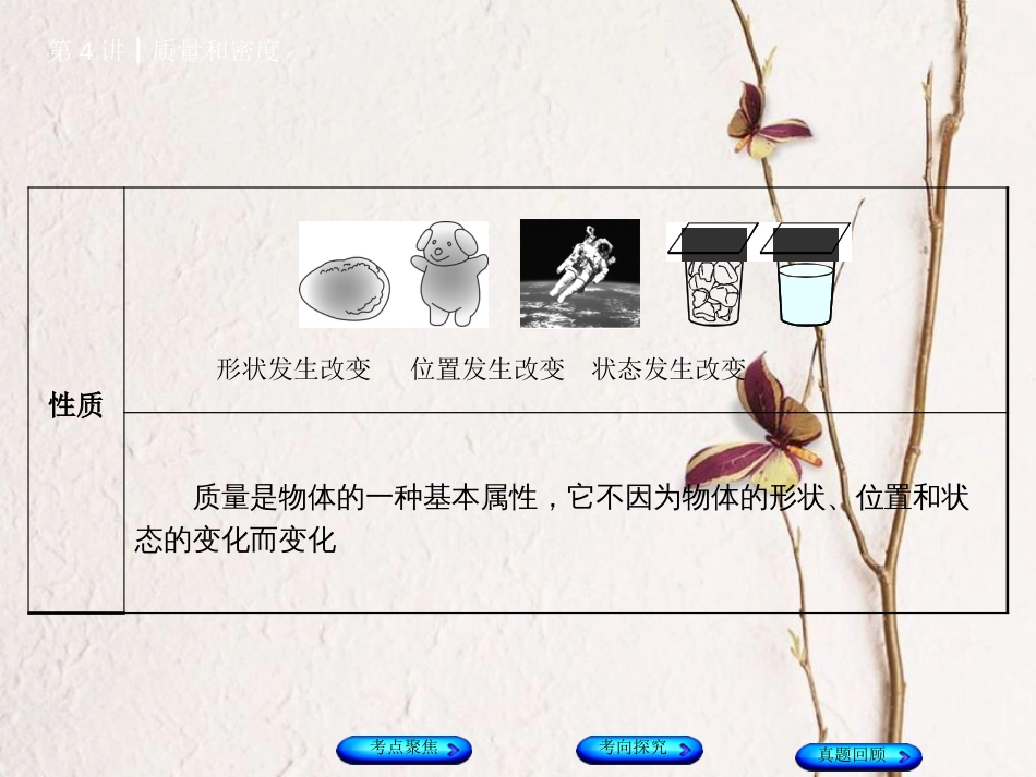 安徽省中考物理 教材复习 第4讲 质量和密度课件_第3页