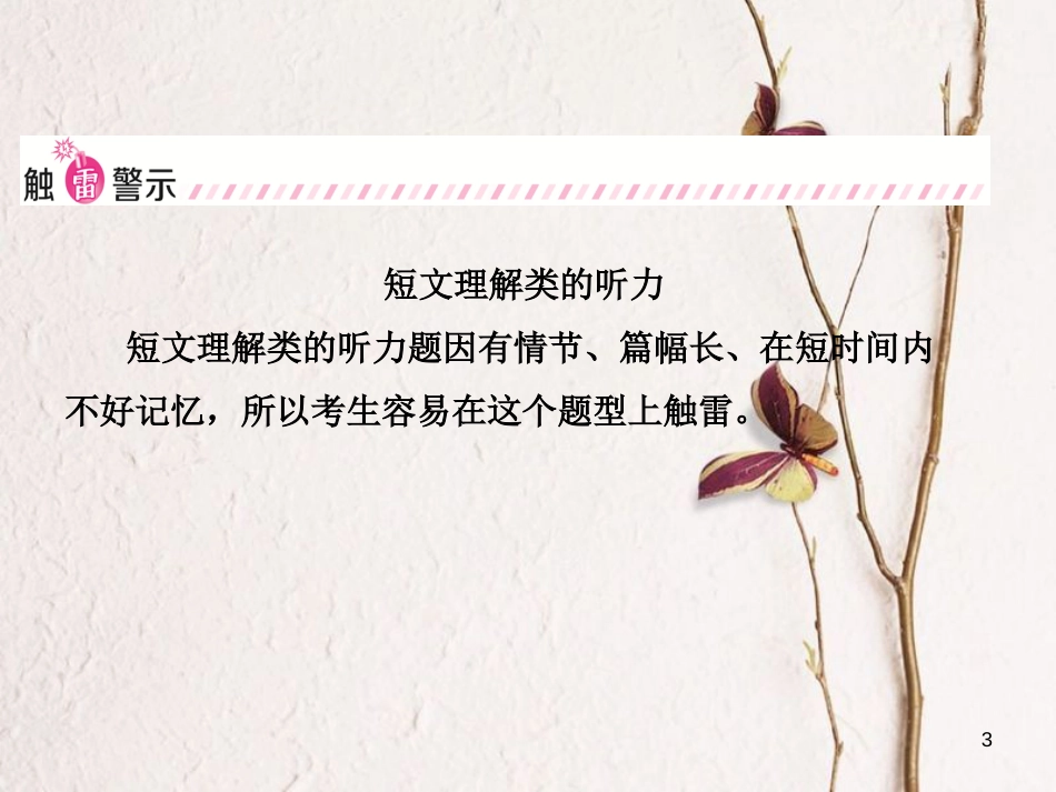 （泰安专版）中考英语复习 第二部分 语言知识运用 题型一 听力课件_第3页