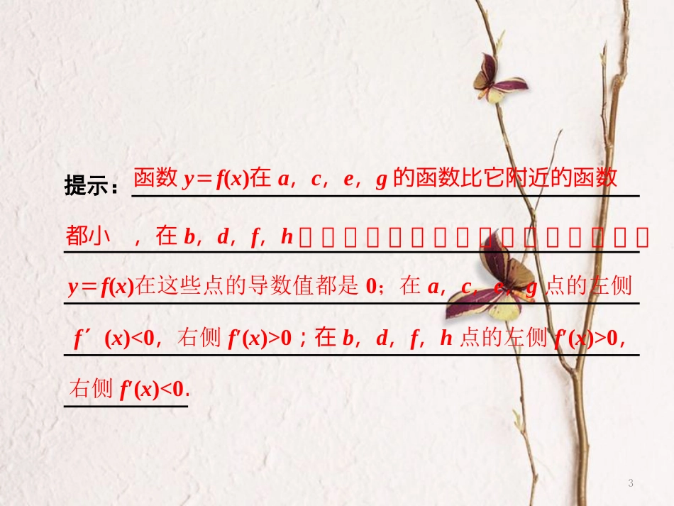 高中数学 第三章 导数及其应用 3.3 第2课时 函数的极值与导数课件 新人教A版选修1-1_第3页