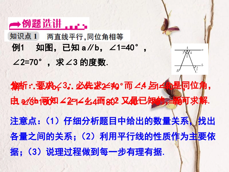 浙江省嘉兴市秀洲区七年级数学下册 第1章 平行线 1.4 平行线的性质（第1课时）课件 （新版）浙教版[共5页]_第2页