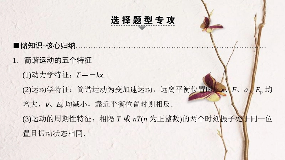 高考物理二轮复习 第1部分 专题整合突破 专题16 振动和波动 光及光的本性课件(1)_第3页