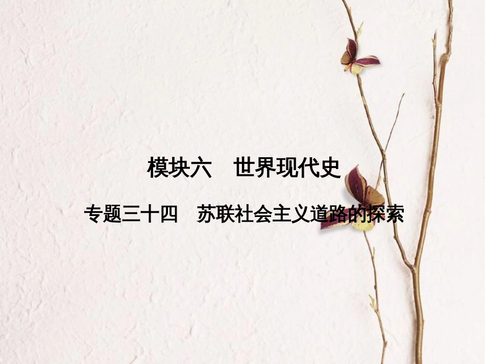 安徽省中考历史复习 第2部分 教材研析篇 模块6 世界现代史 专题34 苏联社会主义道路的探索课件 新人教版_第2页