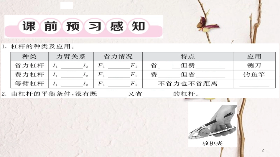 八年级物理下册 12.1 杠杆（杠杆的分类及综合应用）习题课件 （新版）新人教版_第2页