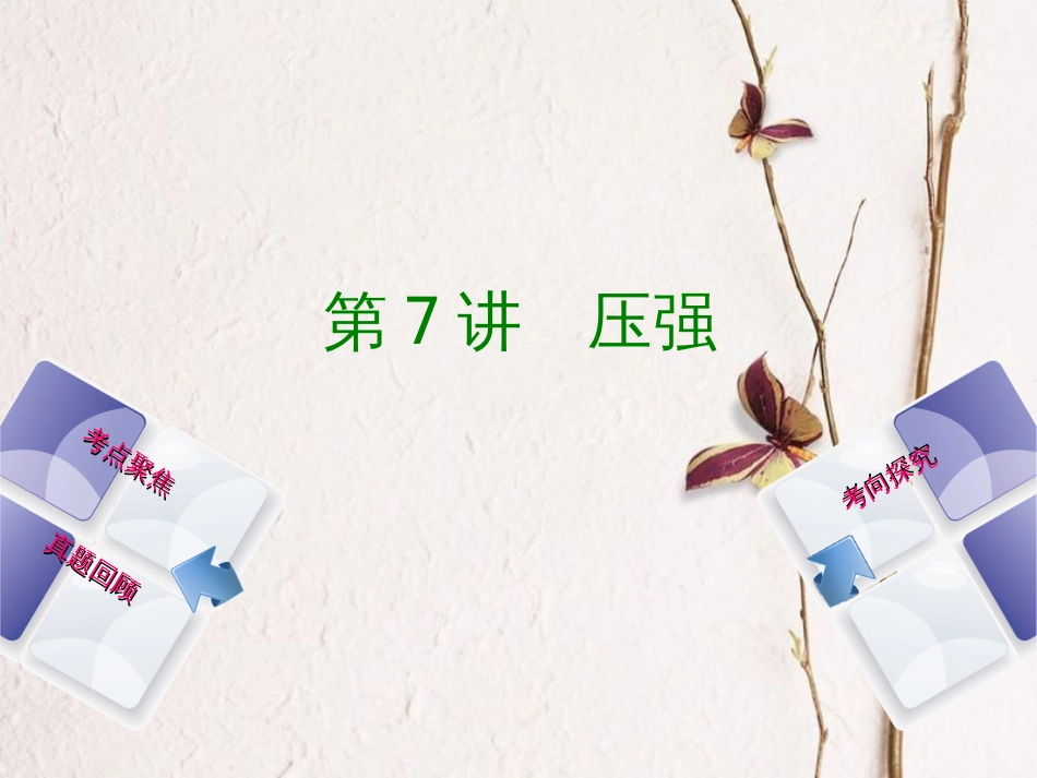 安徽省中考物理 教材复习 第7讲 压强课件_第1页