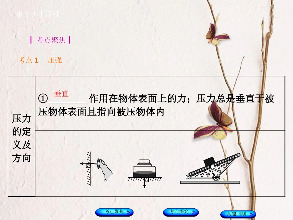 安徽省中考物理 教材复习 第7讲 压强课件_第2页