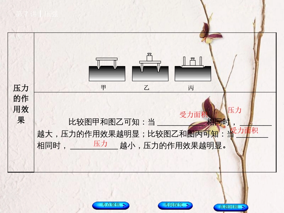 安徽省中考物理 教材复习 第7讲 压强课件_第3页