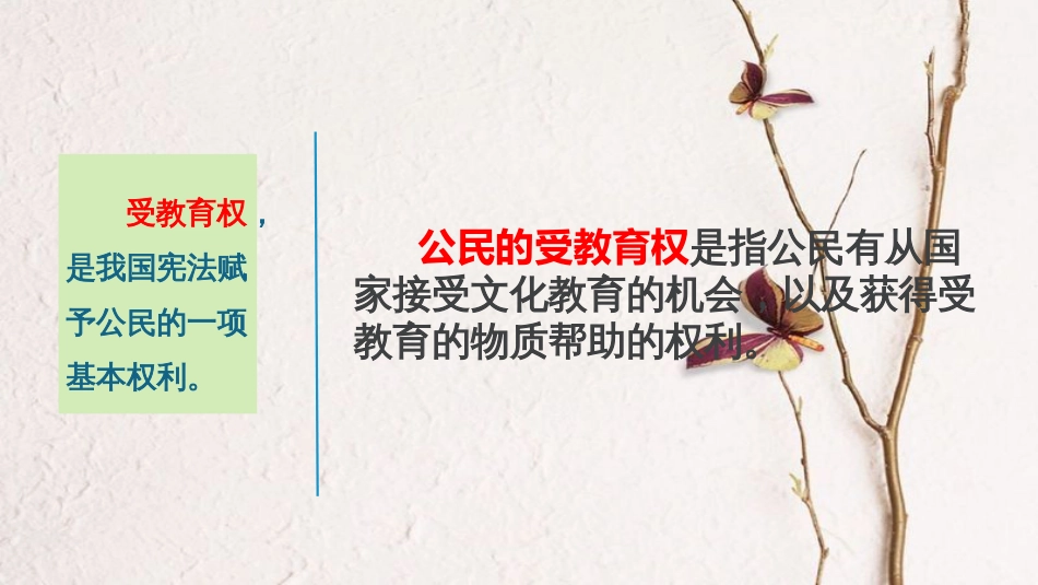 八年级道德与法治上册 第一单元 不断完善自我 第四课 在保护中成长 第2框 依法受教育课件 陕教版(1)_第3页