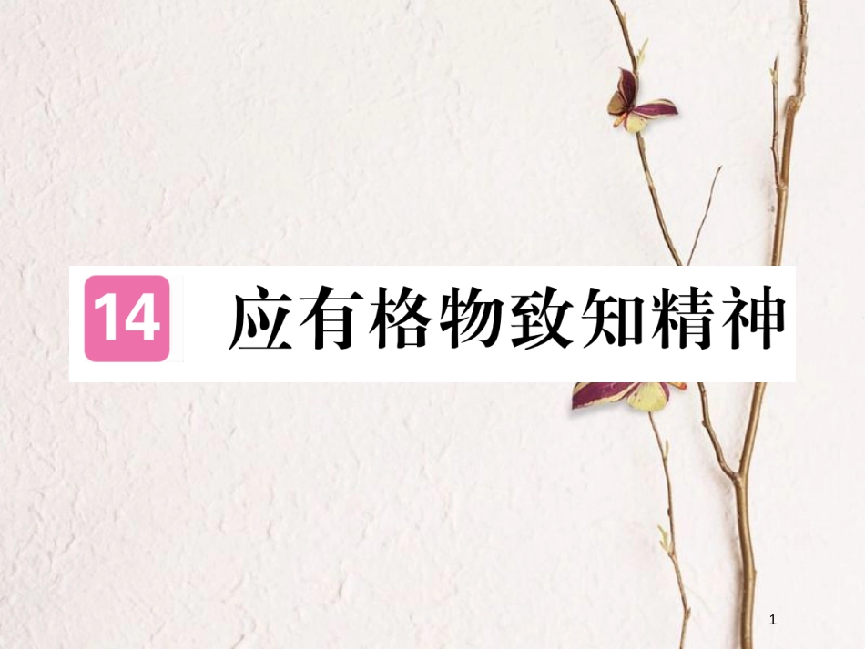 八年级语文下册 第四单元 14应有格物致知精神课件 新人教版_第1页