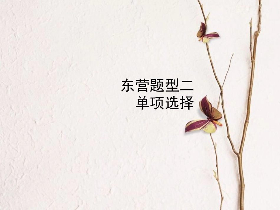 （东营专版）中考英语复习 题型二 单项选择课件_第1页