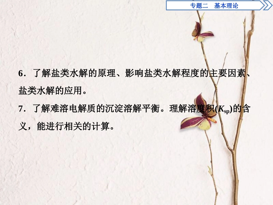 高考化学二轮复习 专题二 基本理论 第9讲 电解质溶液课件_第3页
