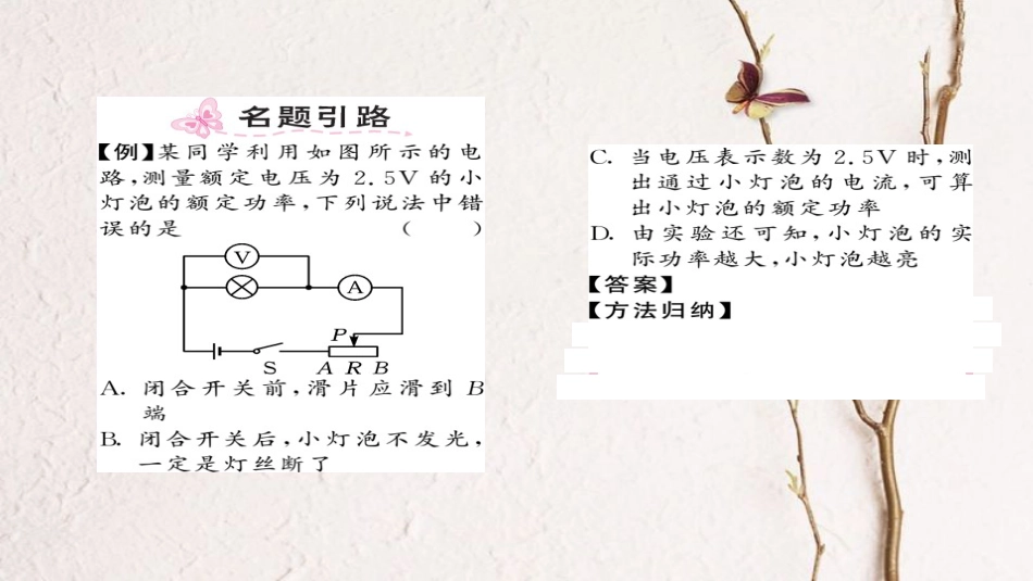 九年级物理全册 第18章 第3节 测量小灯泡的电功率（第1课时）课件 （新版）新人教版(1)_第2页