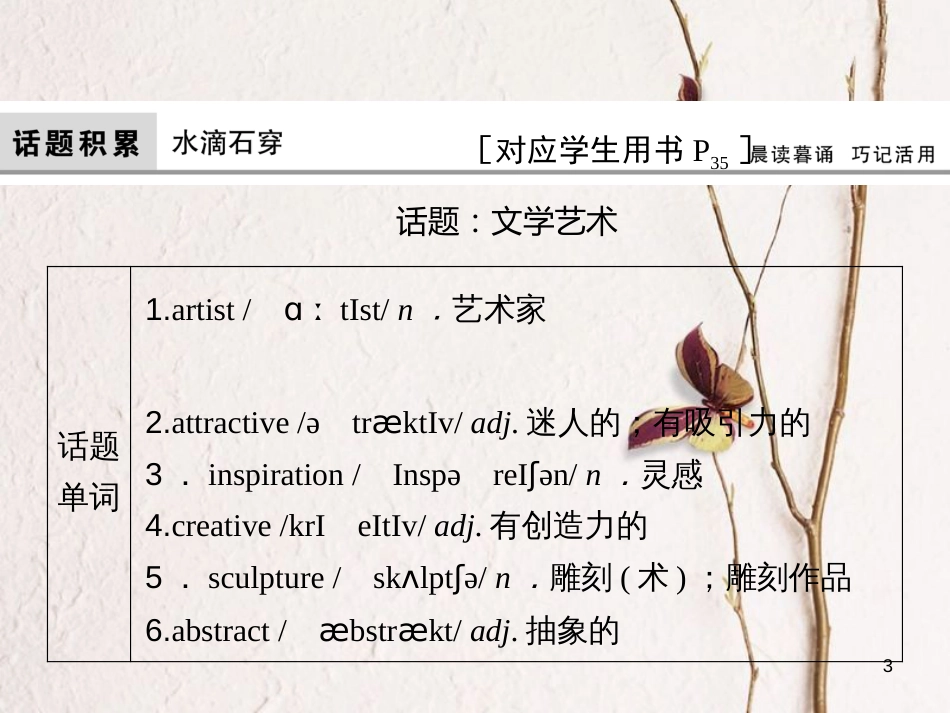 高考英语大一轮复习 第1部分 模块考点复习 Unit 6 Design课件 北师大版必修2_第3页