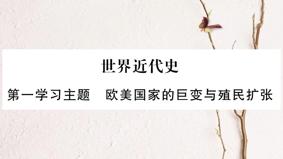 四川省达州市中考历史复习 第一篇 教材系统复习 世界近代史 第1学习主题 欧美国家的巨变与殖民扩业课件(1)_第1页