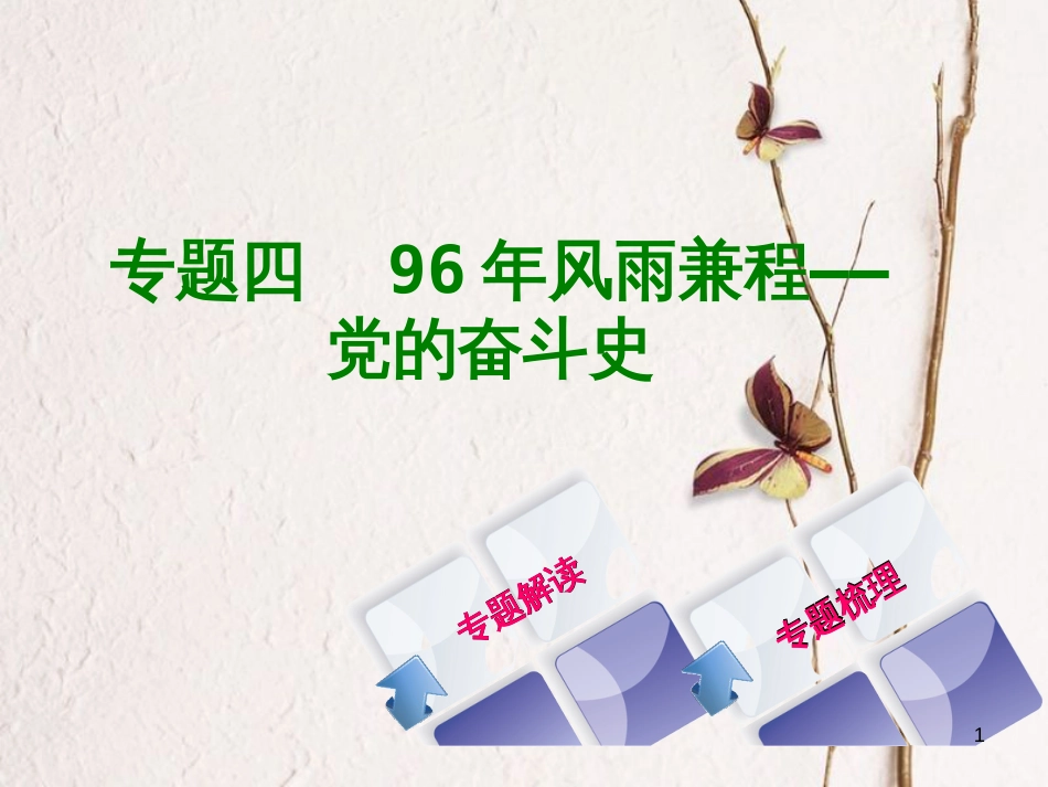 （重庆专版）中考历史复习 专题突破 专题四 96年风雨兼程—党的奋斗史课件(1)_第1页