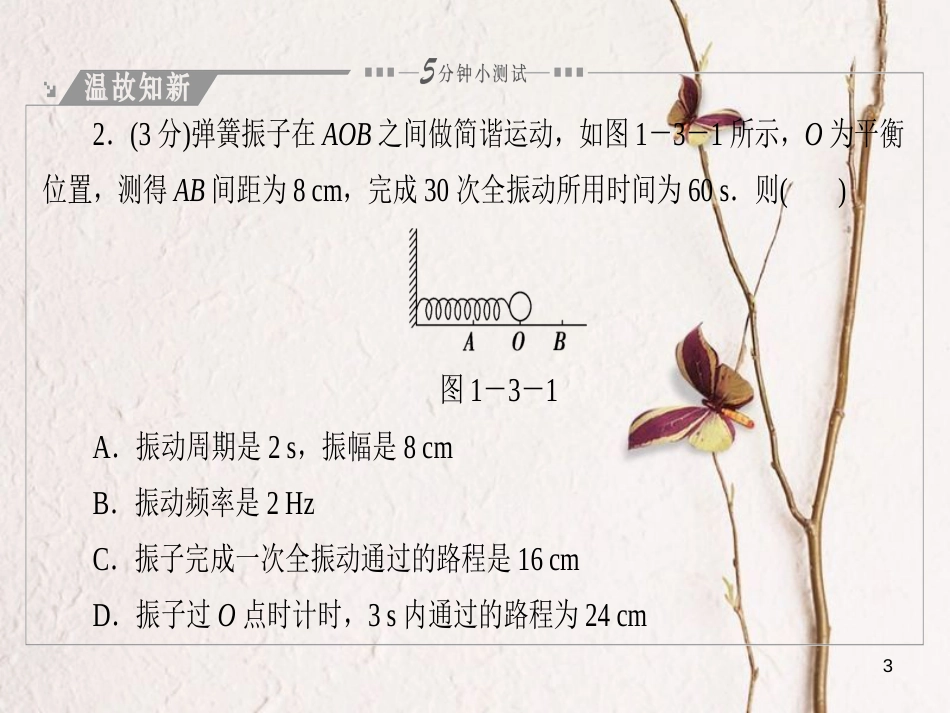 高中物理 第1章 机械振动 第3节 简谐运动的公式描述课件 粤教版选修3-4_第3页